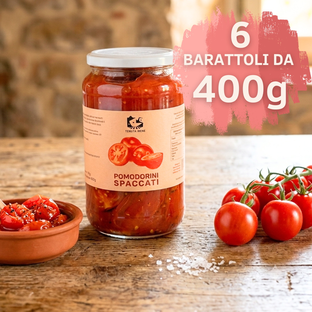 Conserva di Pomodorini Spaccati - 6 barattoli da 400g
